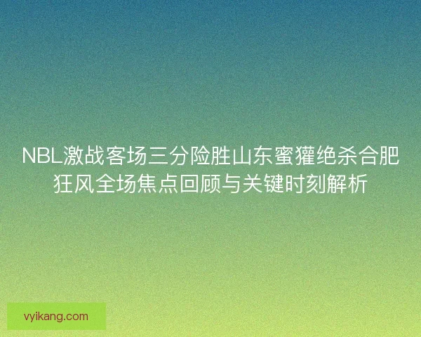 NBL激战客场三分险胜山东蜜獾绝杀合肥狂风全场焦点回顾与关键时刻解析 NBL激战客场三分险胜山东蜜獾绝杀合肥狂风全场焦点回顾与关键时刻解析